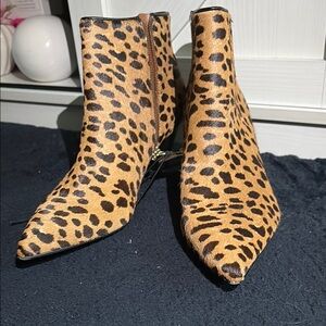 Leopard Print Ankle Boots